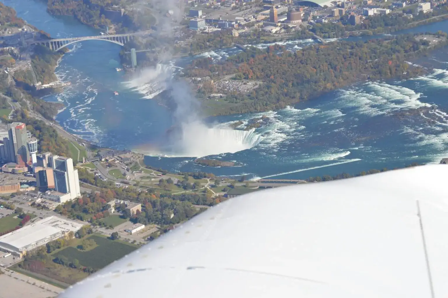 Aerial view and flight maneuvers during student training at Hawkins Flight Academy