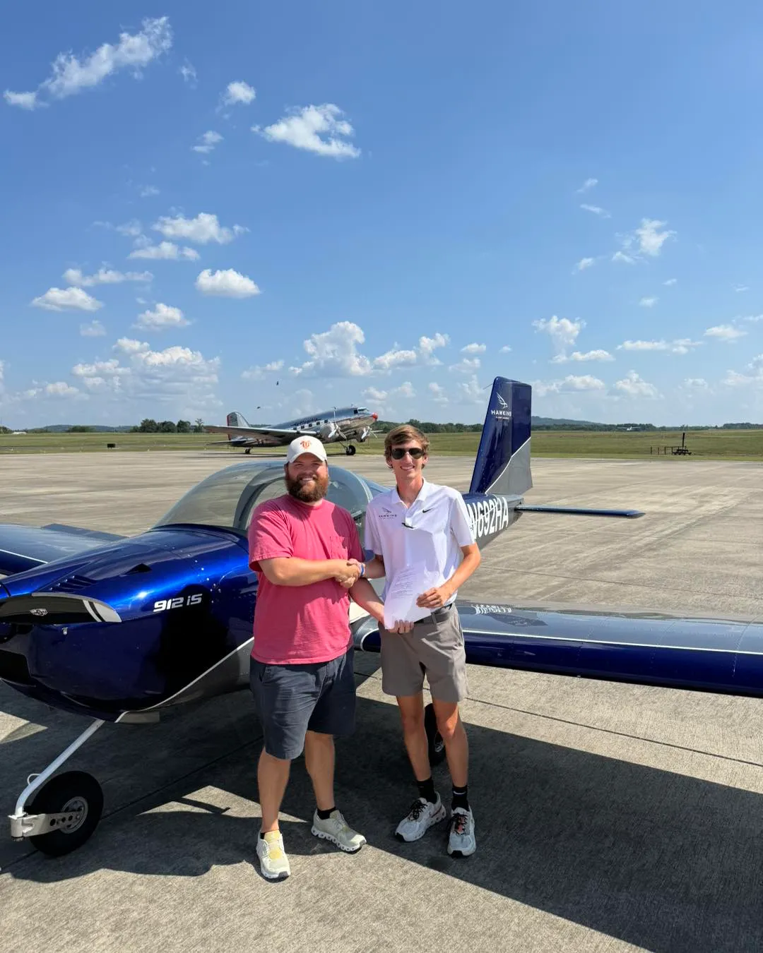 Student pilot training in Tennessee at Hawkins Flight Academy