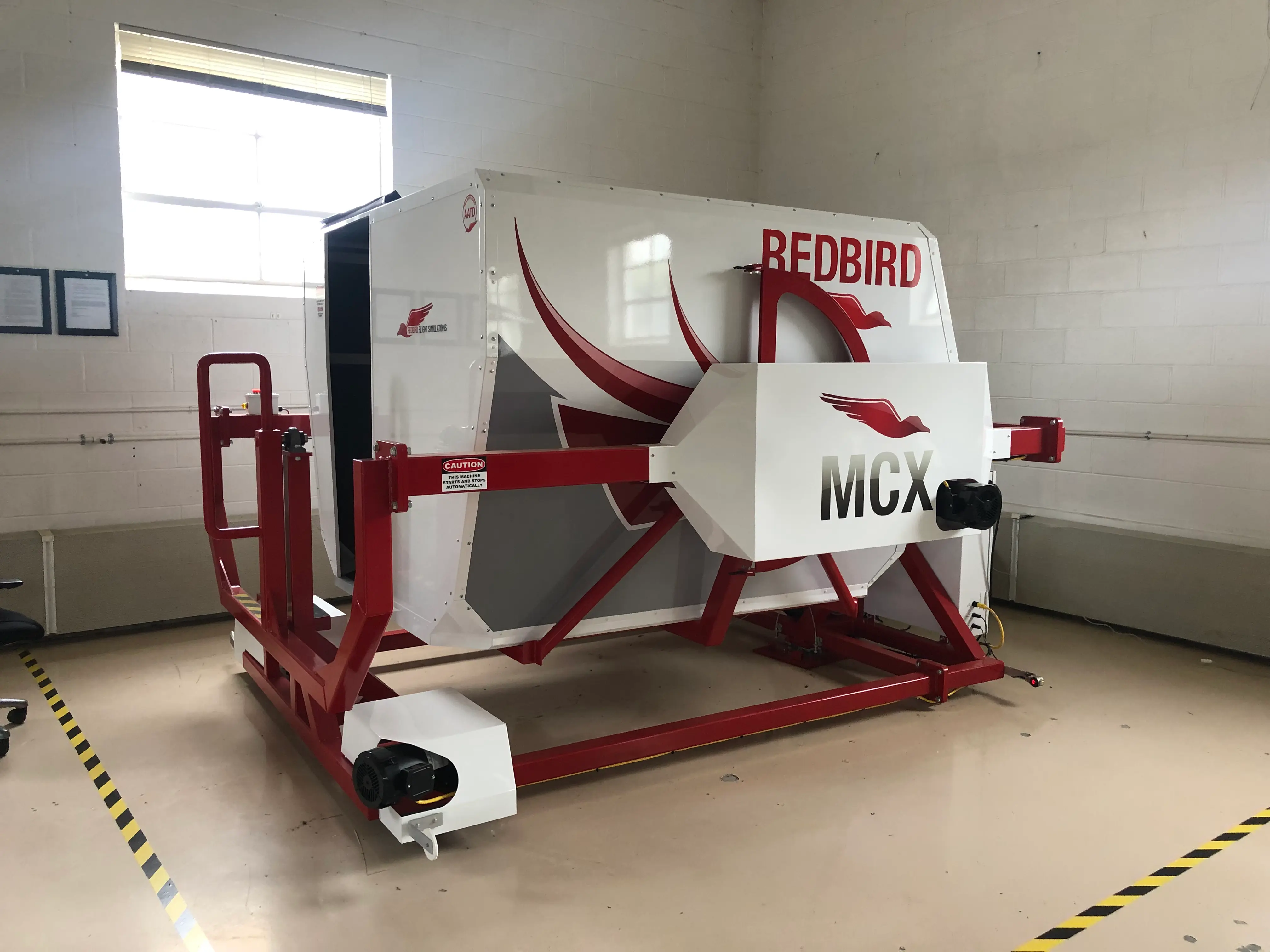 Flight simulator at Hawkins Flight Academy in Shelbyville